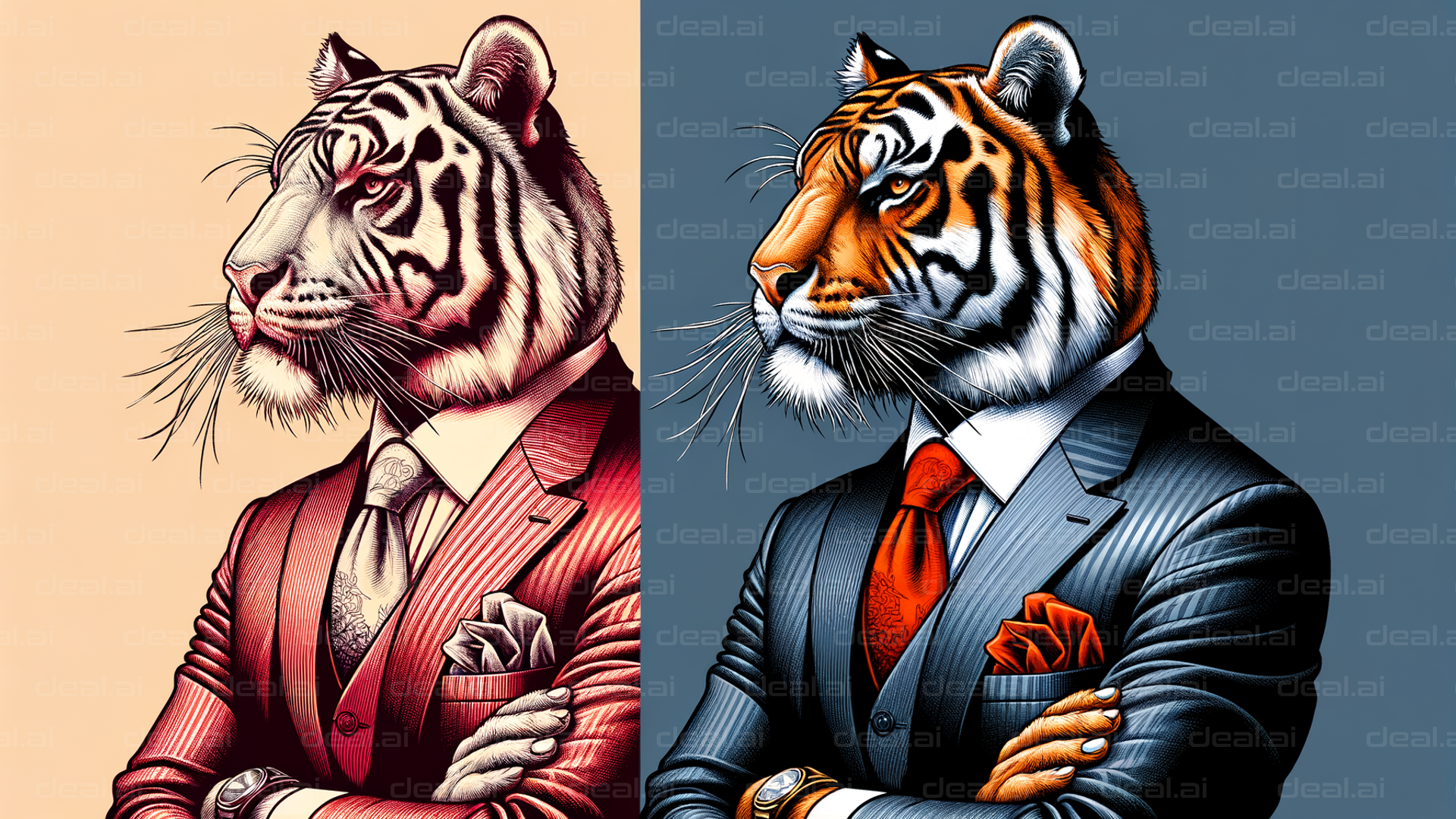 "Tigers in Suits: Vintage vs. Modern"