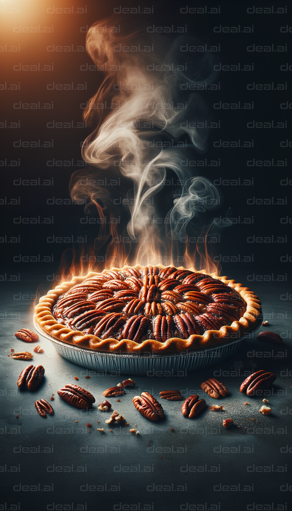 "Steamy Pecan Pie Delight"