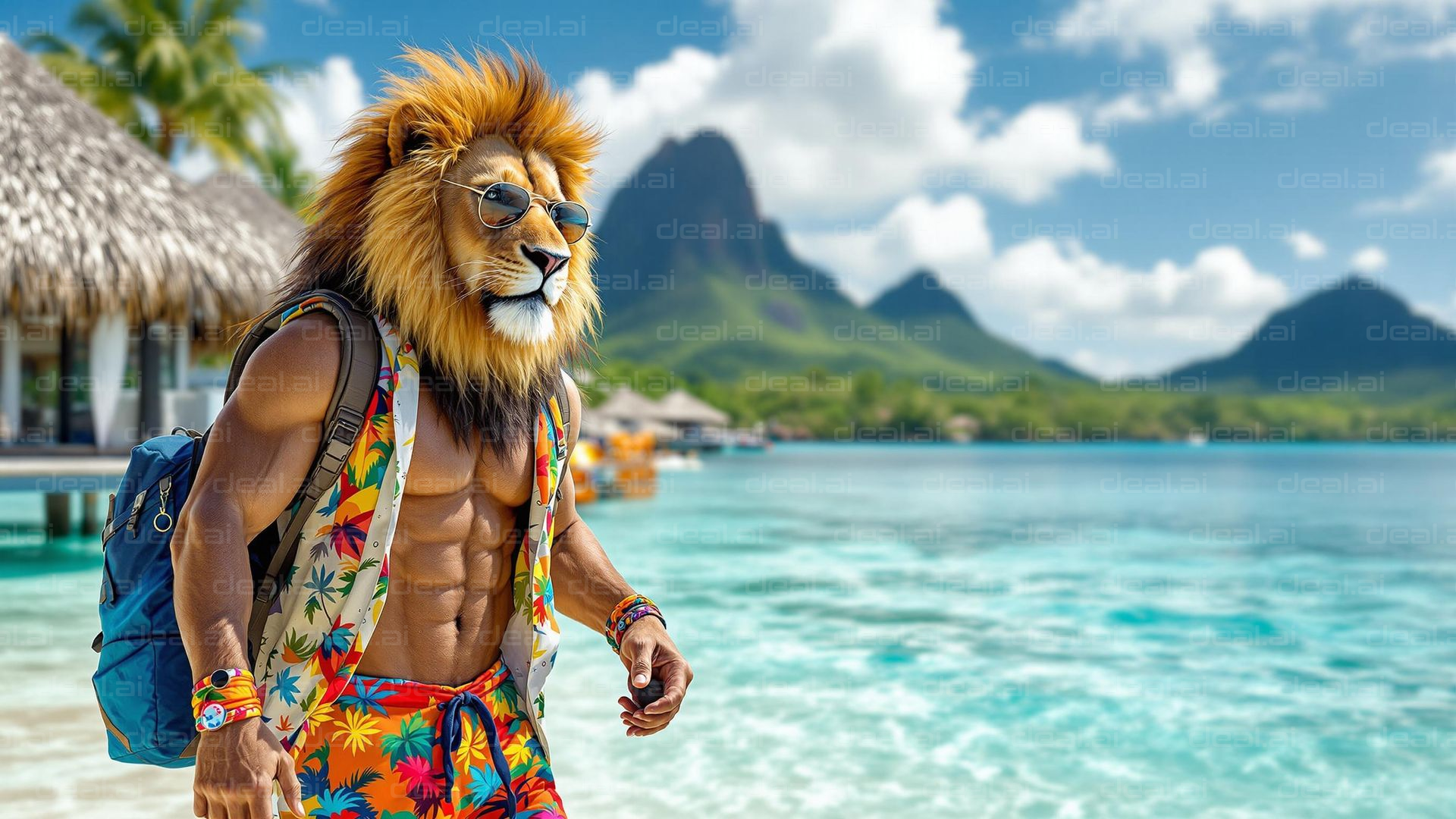 Beach Lion in Paradise