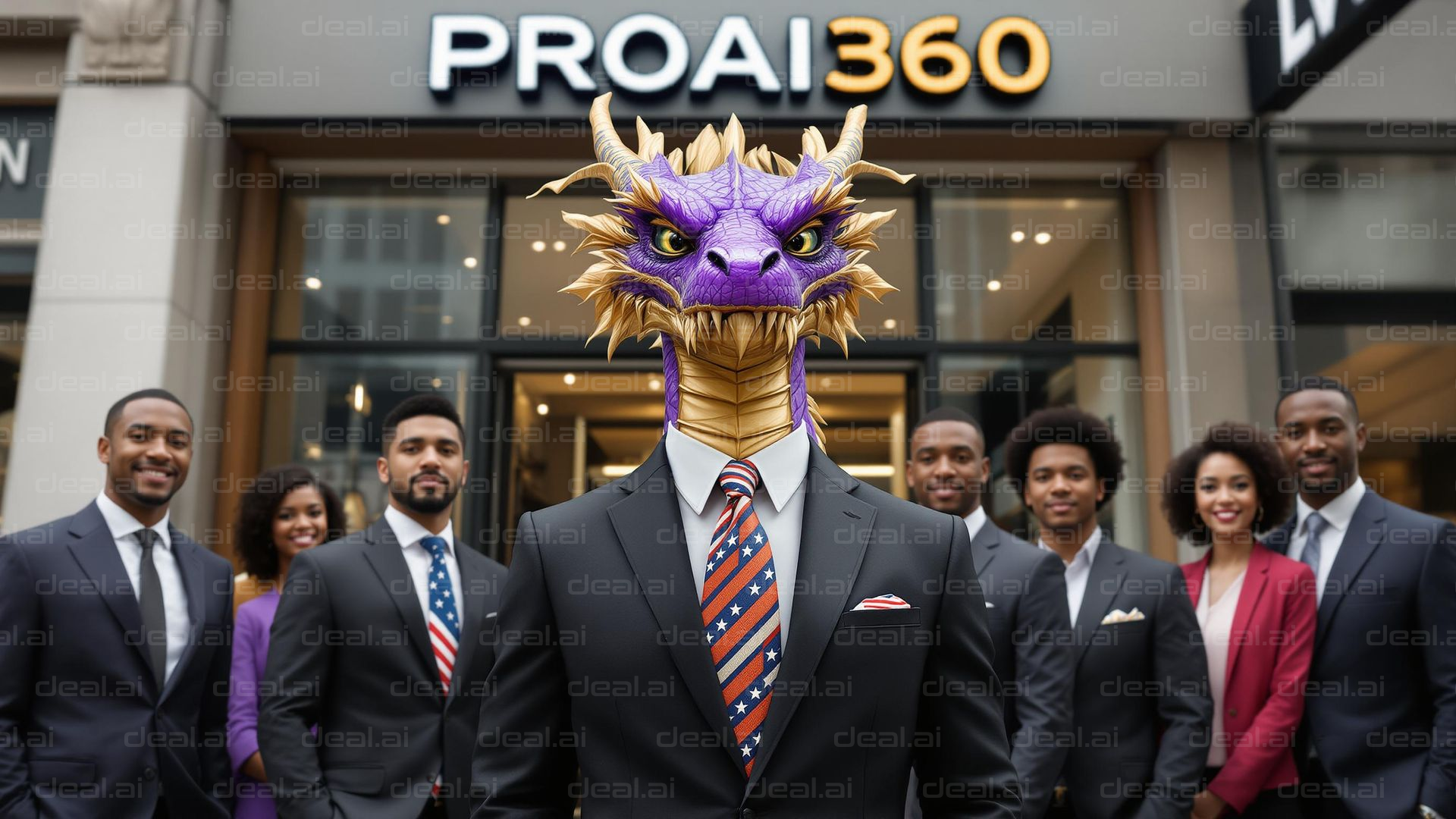 Dragon-Led Business Team Meeting