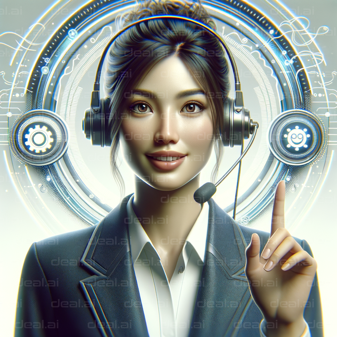 "Futuristic Virtual Assistant Concept Art"