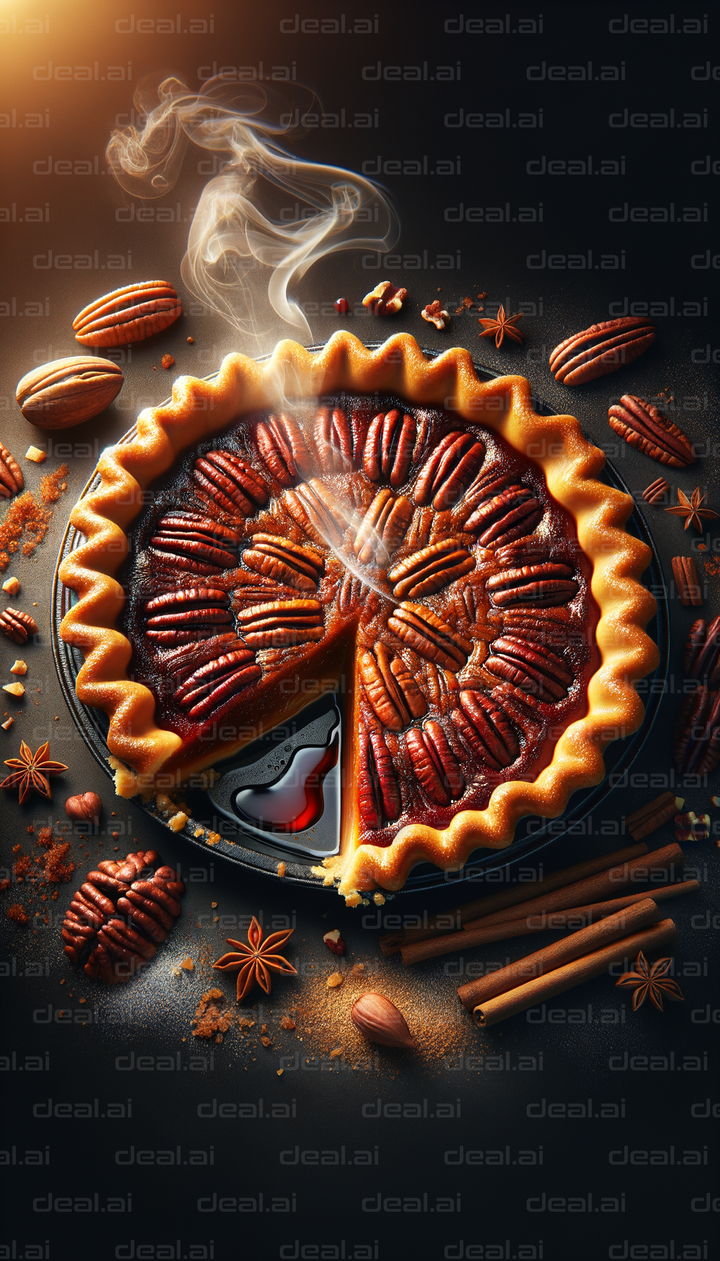 Steaming Hot Pecan Pie