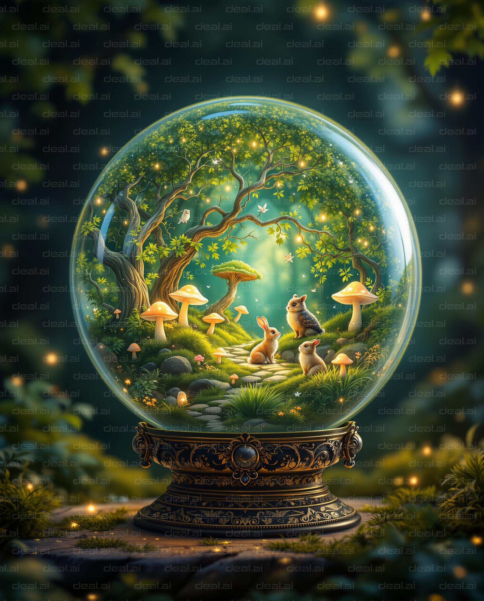 Enchanted Woodland Globe Scene
