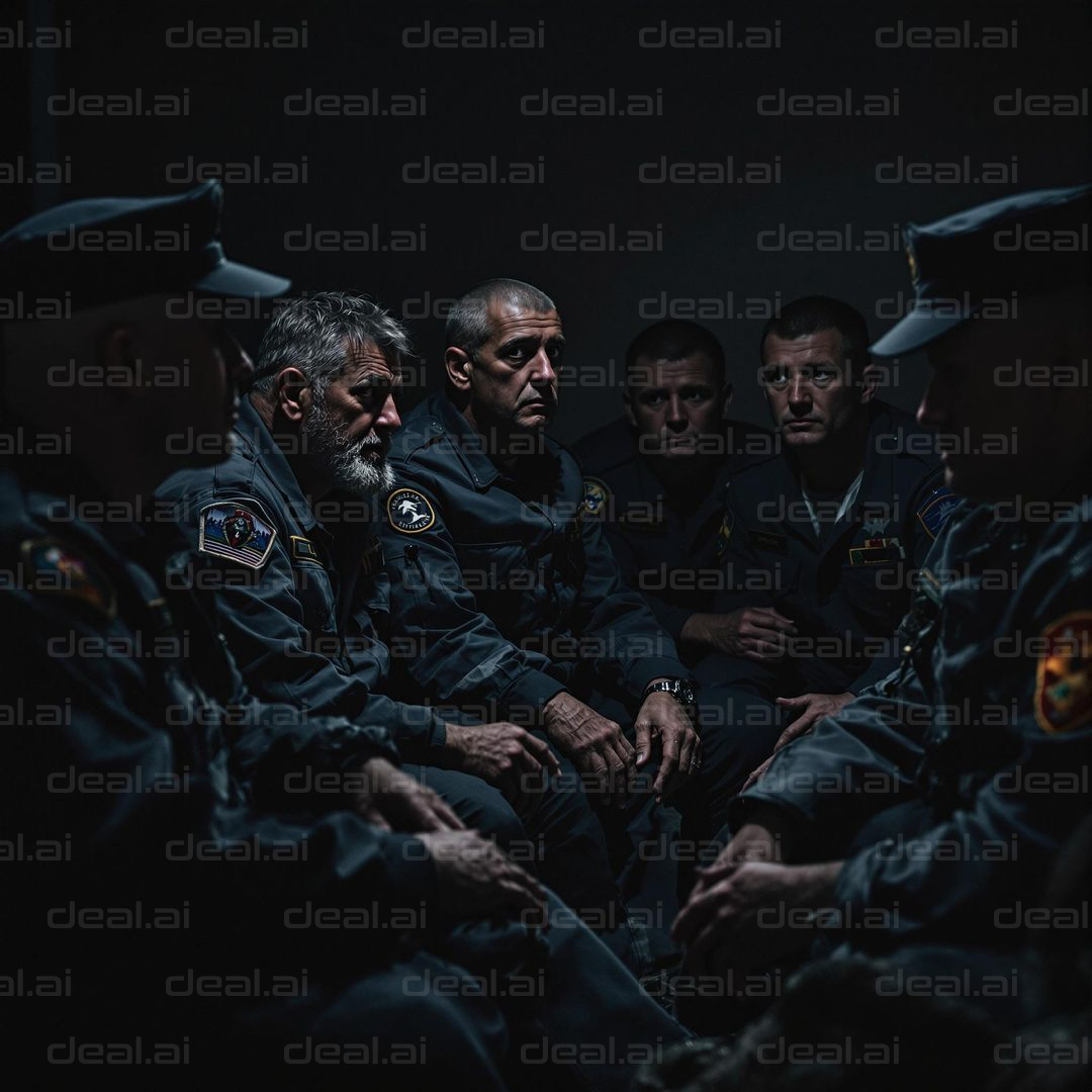 "Serious Meeting in Dim Light"