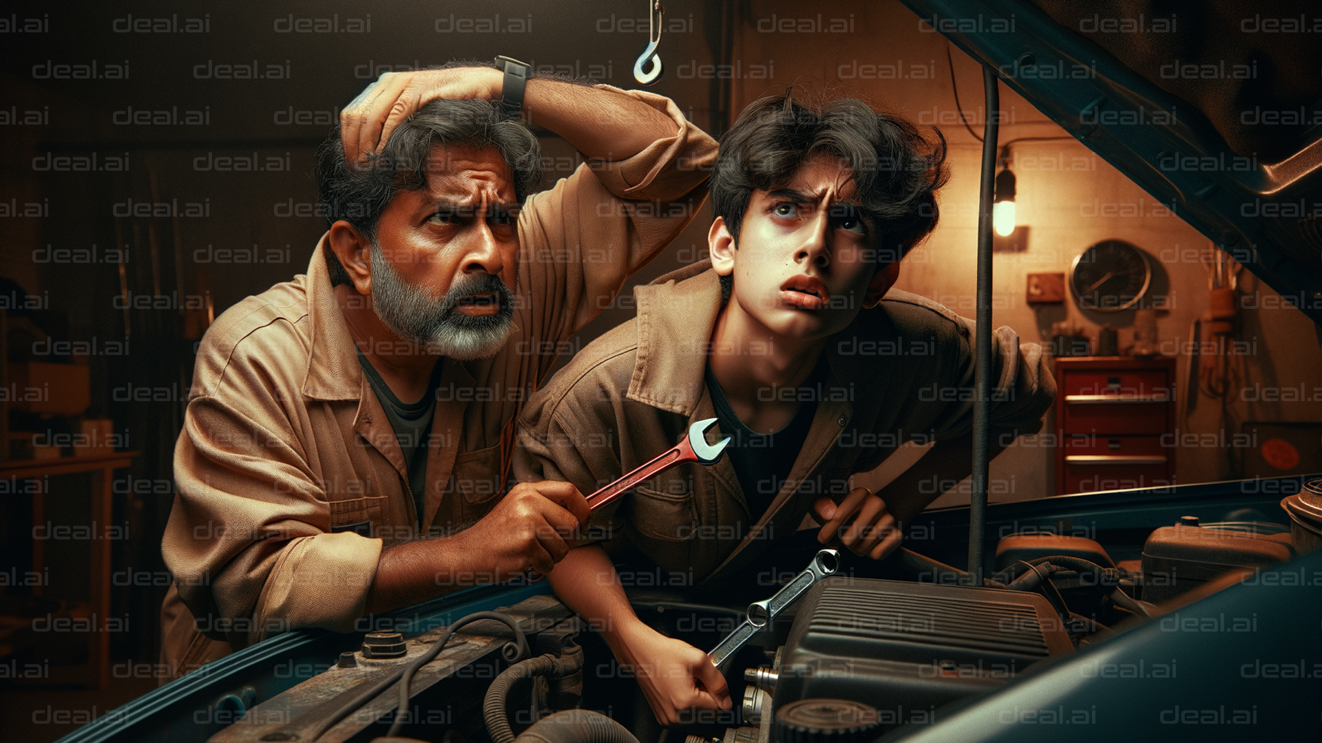 Grandfather and Grandson's Car Fix Dilemma