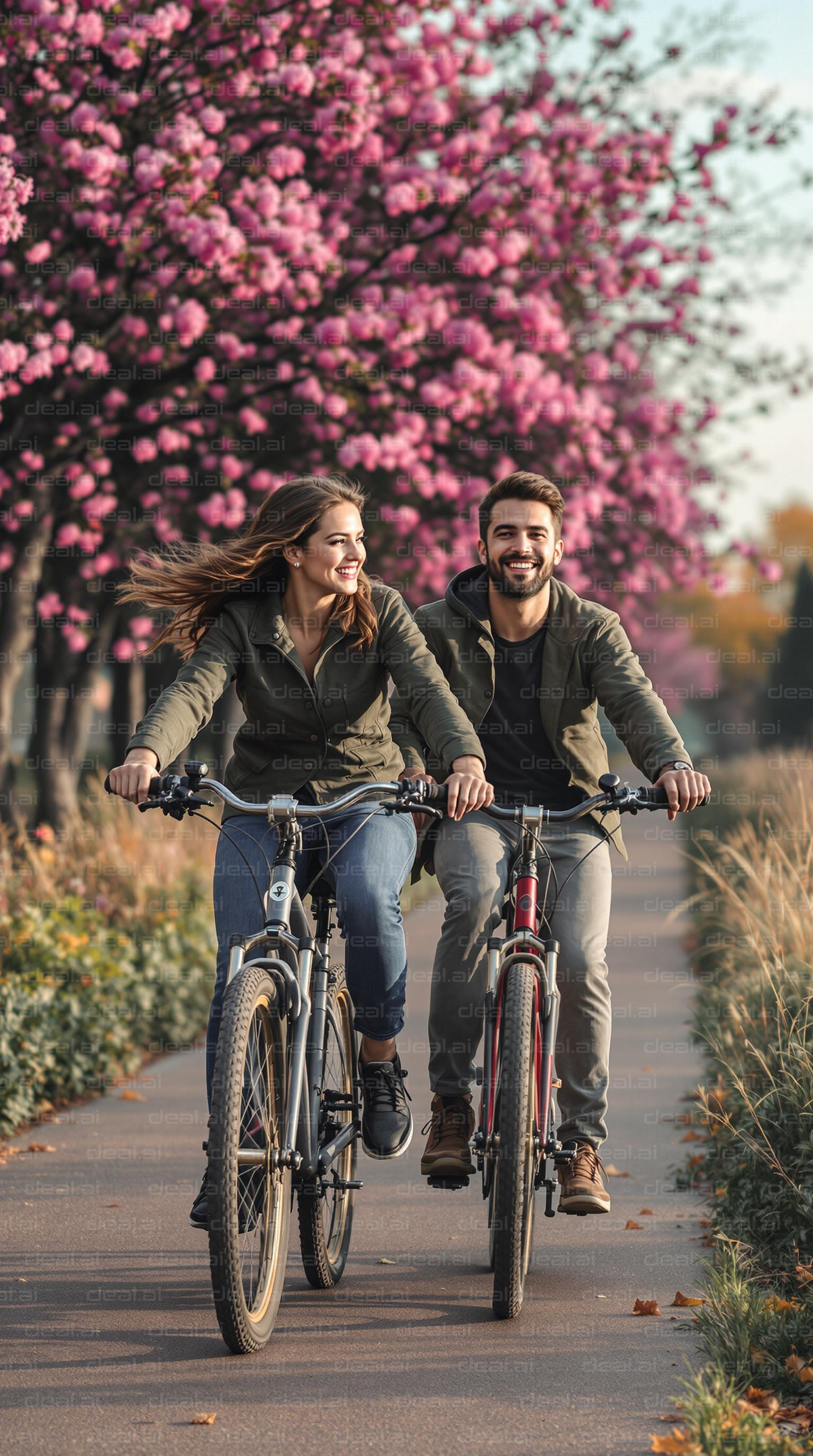 Cycling Under Cherry Blossoms