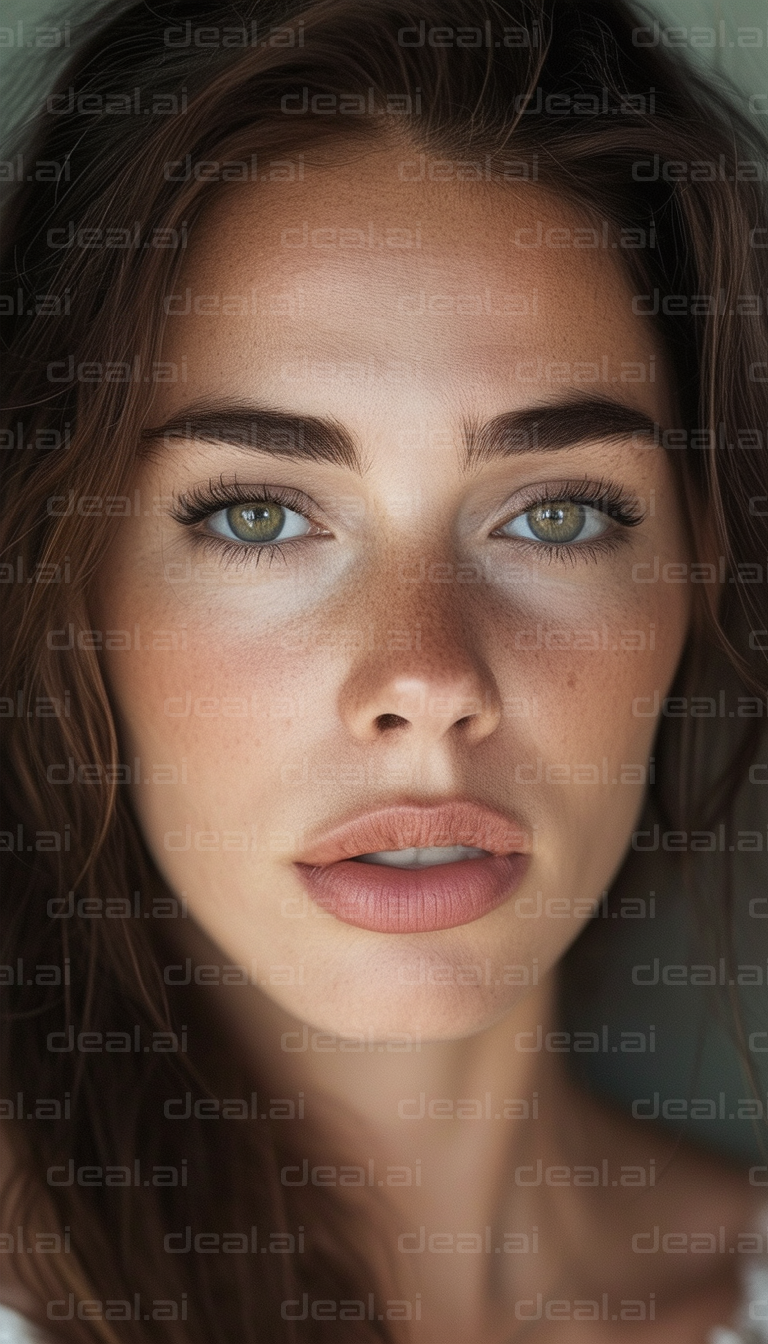 Intense Green Eyes Portrait