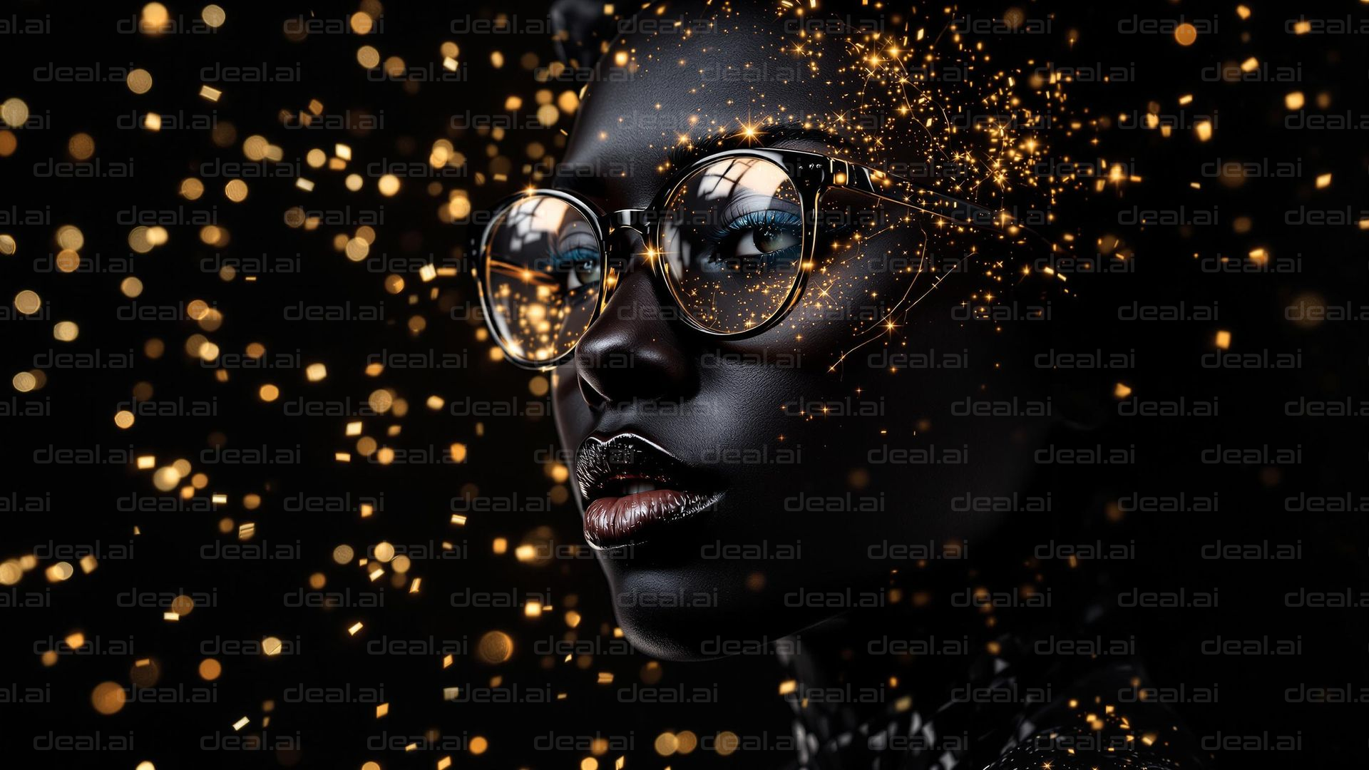 Starry Eyeglasses Portrait