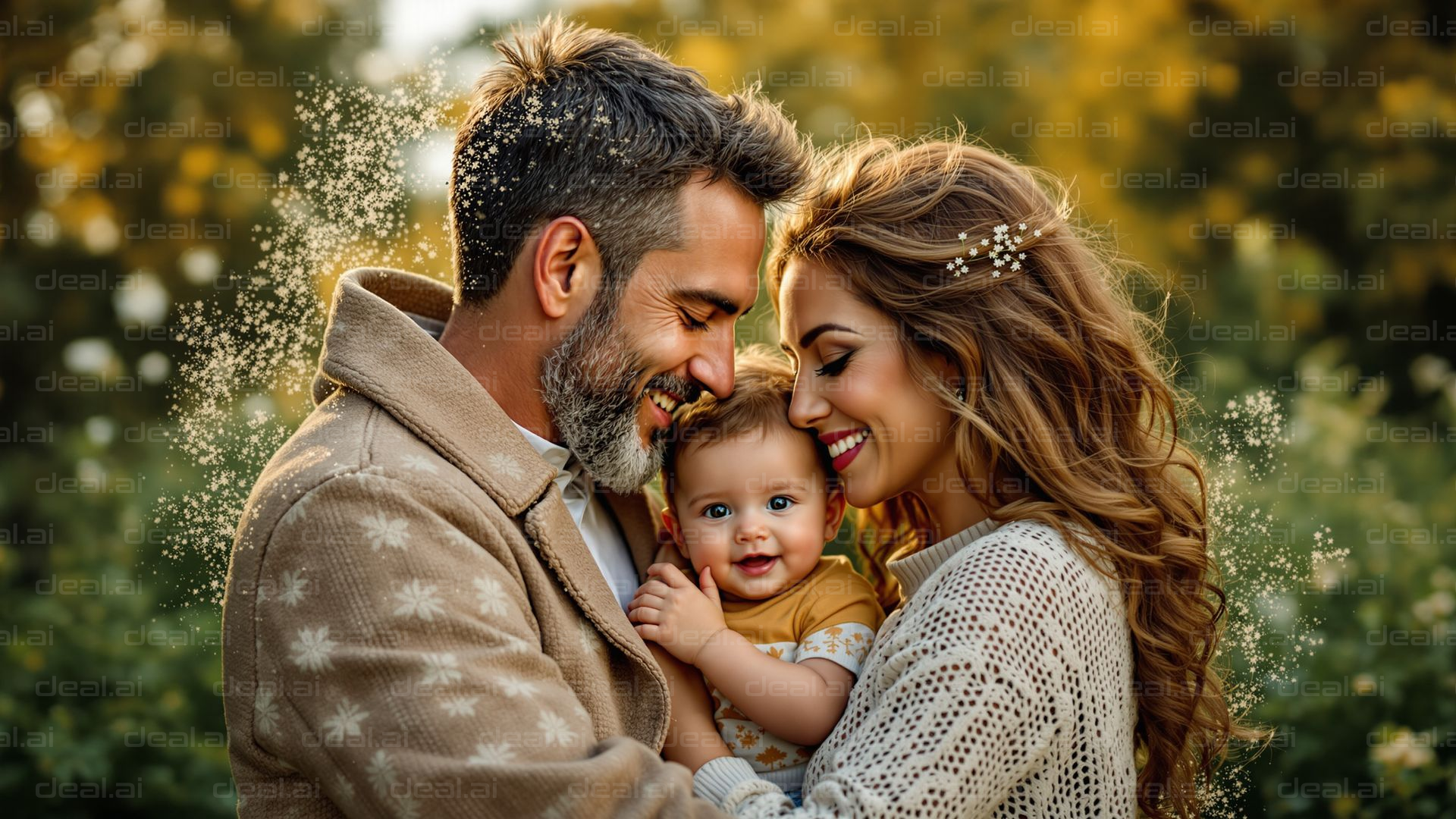 Joyful Family Moment Outdoors