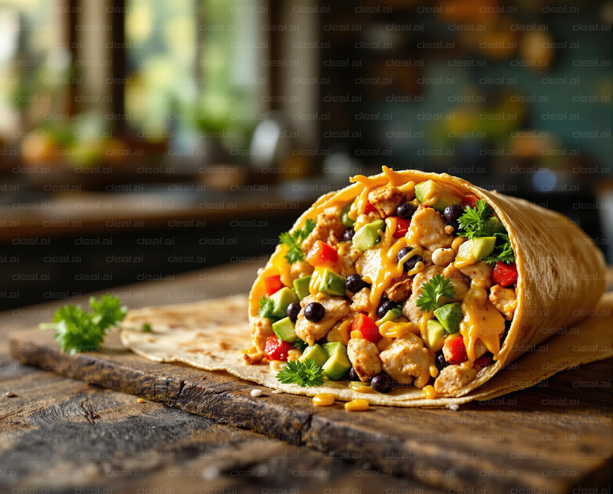 Colorful Veggie Wrap Delight