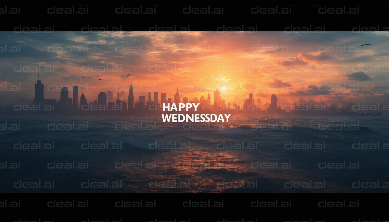 "Wednesday Sunrise Over Cityscape"