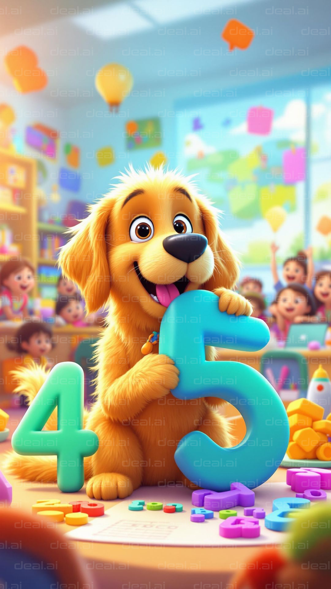 Puppy Learns Numbers in Class!