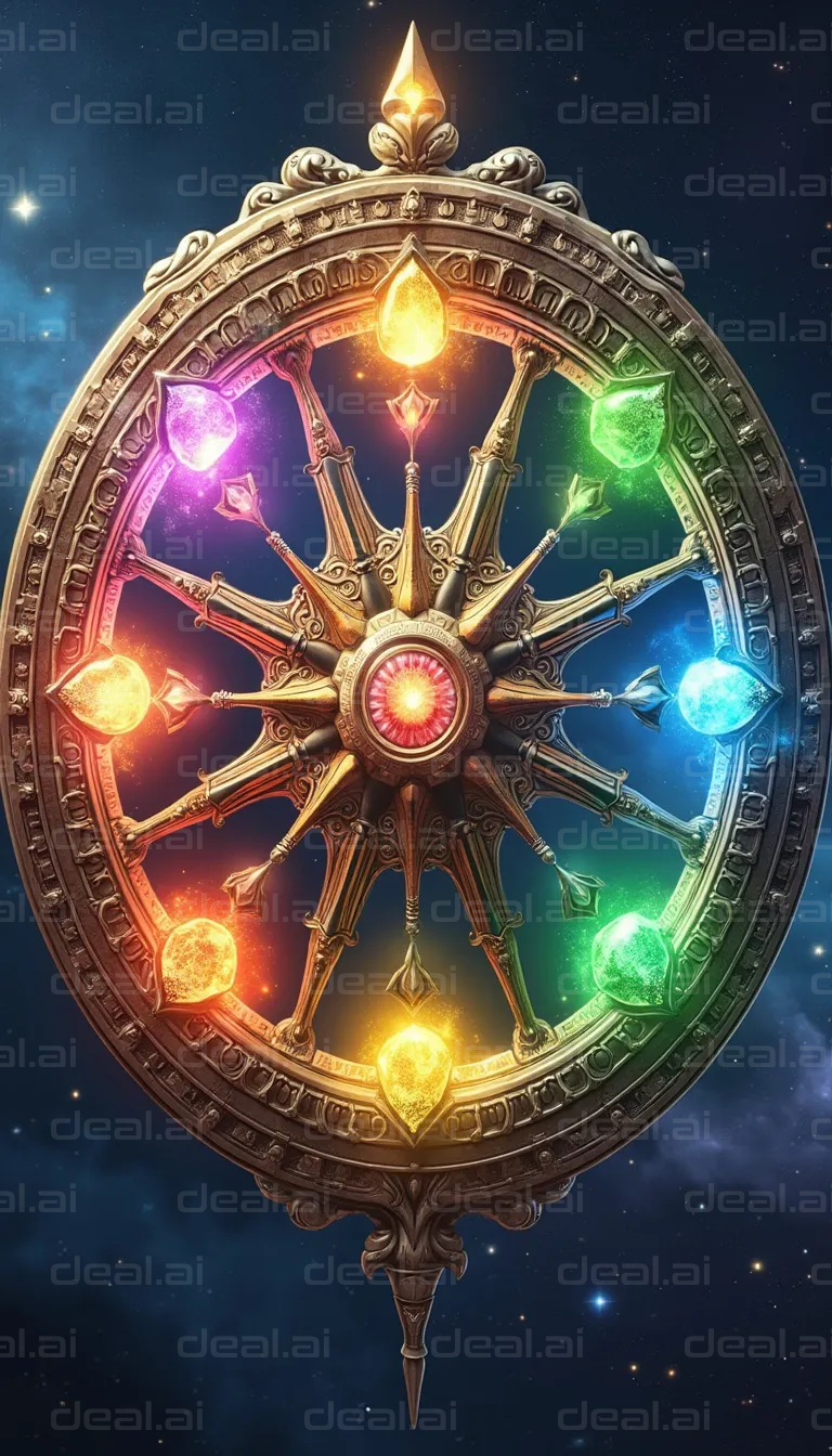 "Enchanted Celestial Wheel of Colors"