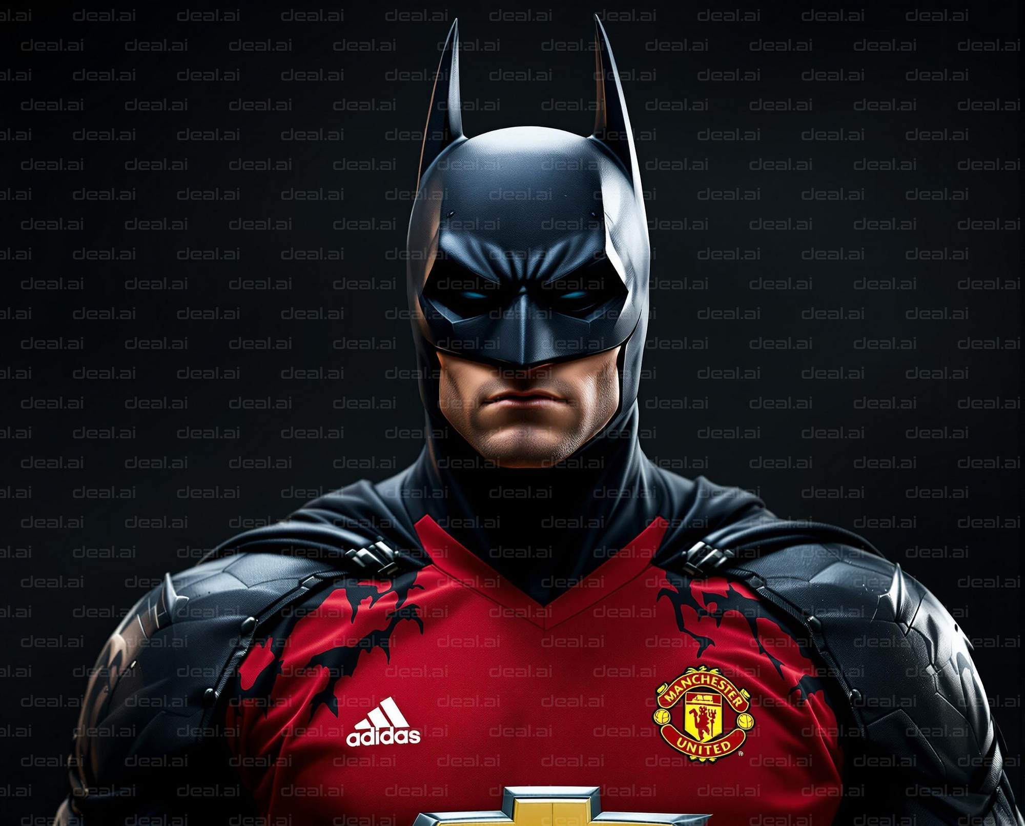 "Batman in Manchester United Kit"