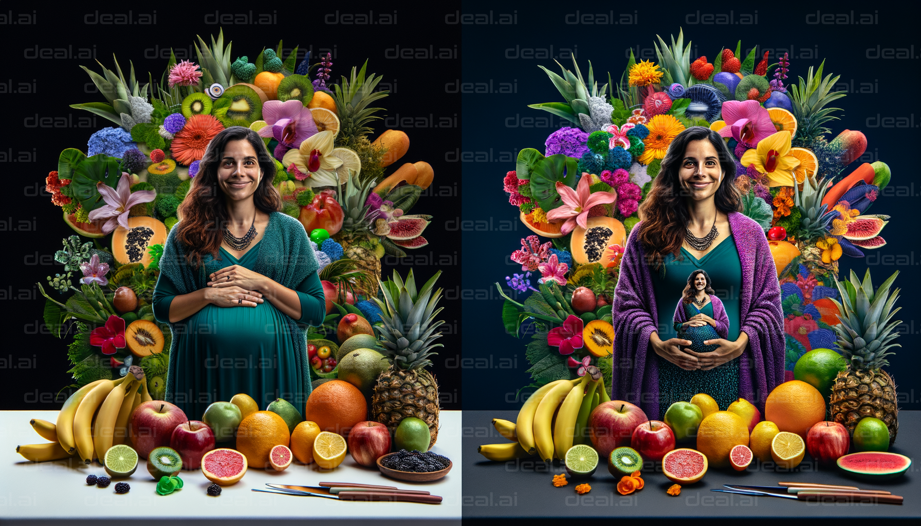 "Journey of Motherhood: Fruits and Flowers"