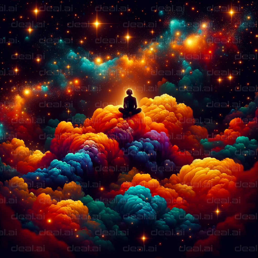 "Contemplation Among Cosmic Clouds"