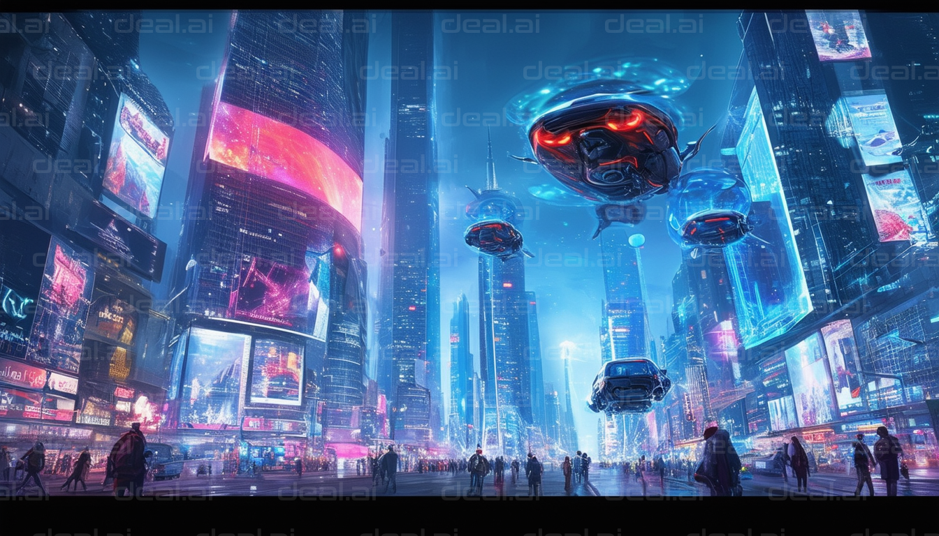 "Futuristic City with Flying Cars"