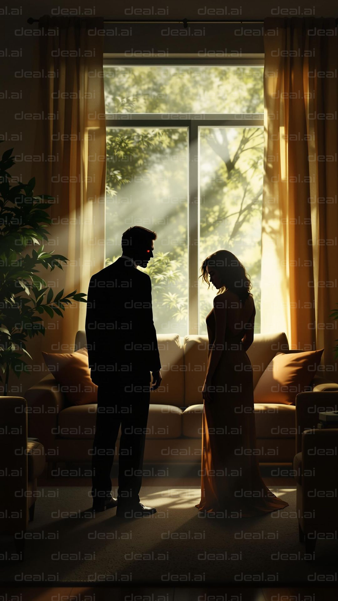 "Silhouettes in Golden Light"