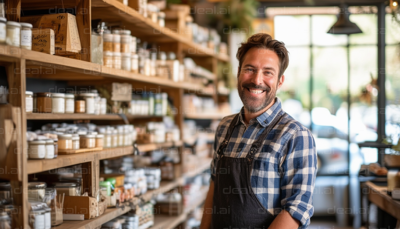 Friendly Shopkeeper in Supply Store