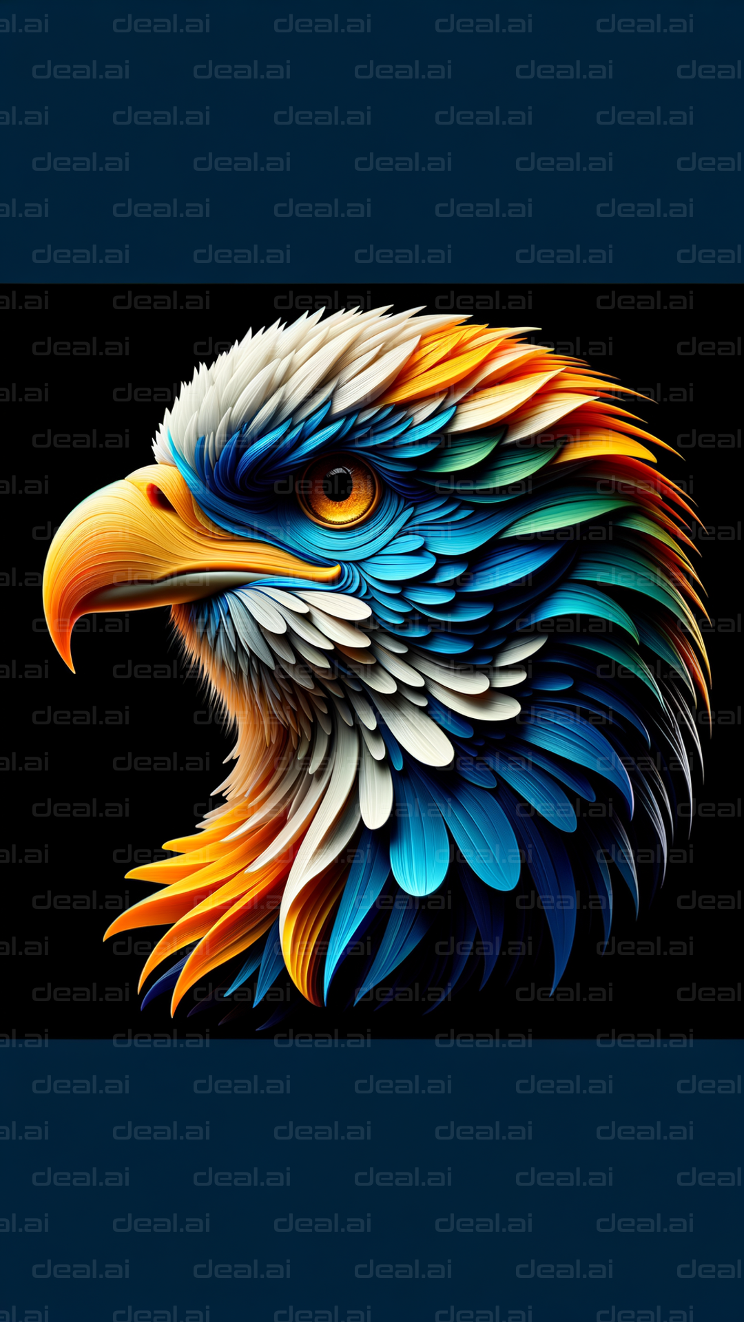 Colorful Eagle Illustration