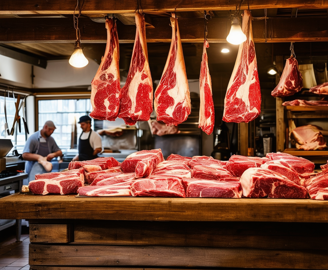 Traditional Butcher Shop Display