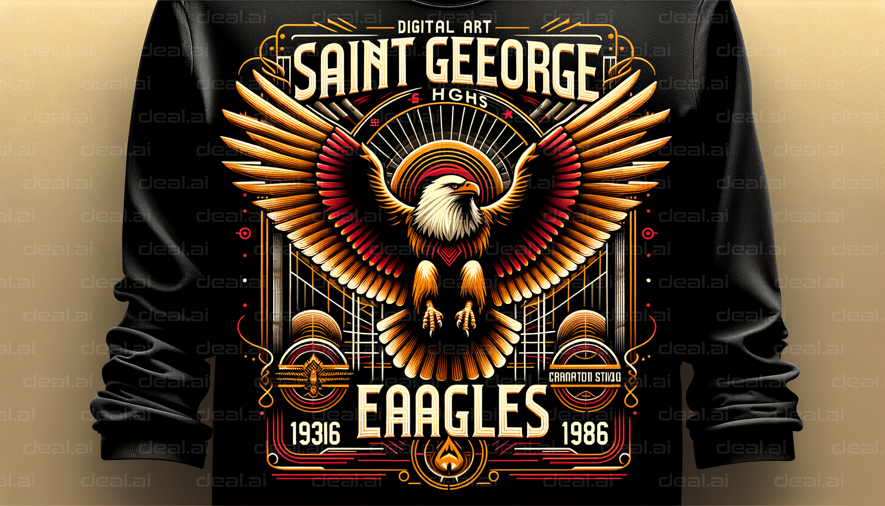 "Saint George Eagles Digital Art Design"