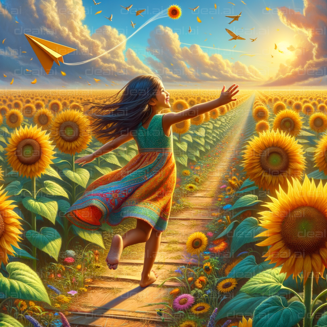 Chasing Dreams in Sunflower Fields