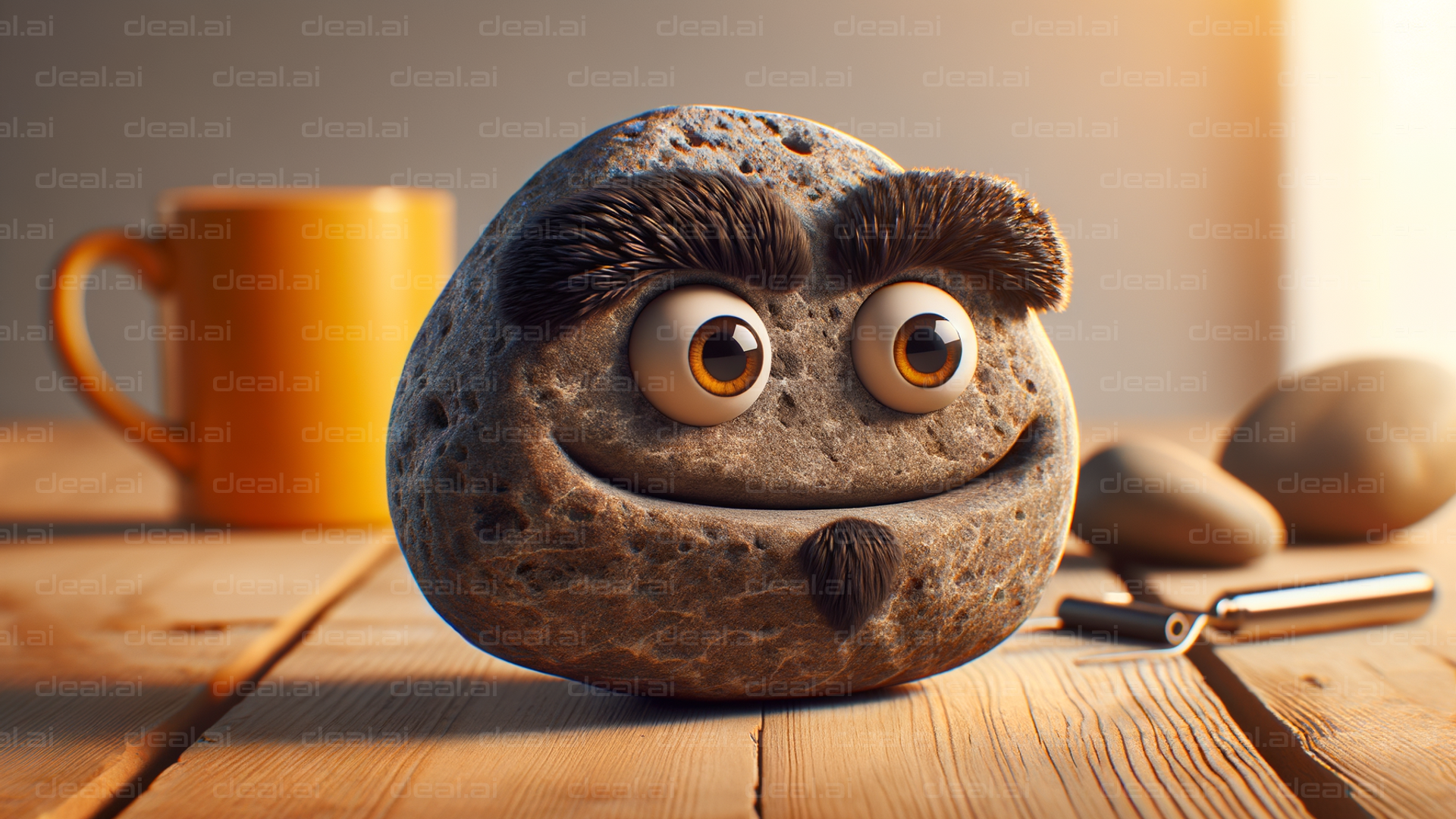 "Smiling Rock with Eyebrows"