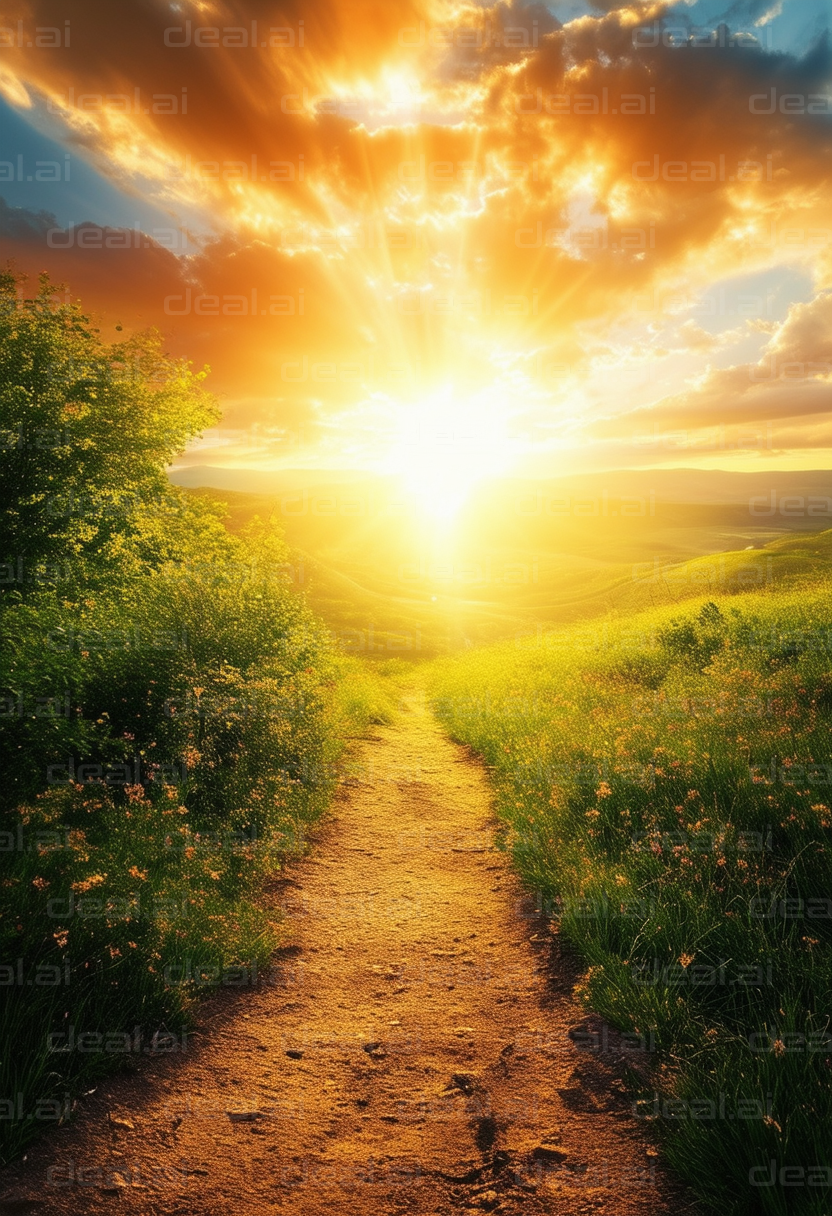 "Pathway to a Radiant Sunrise"