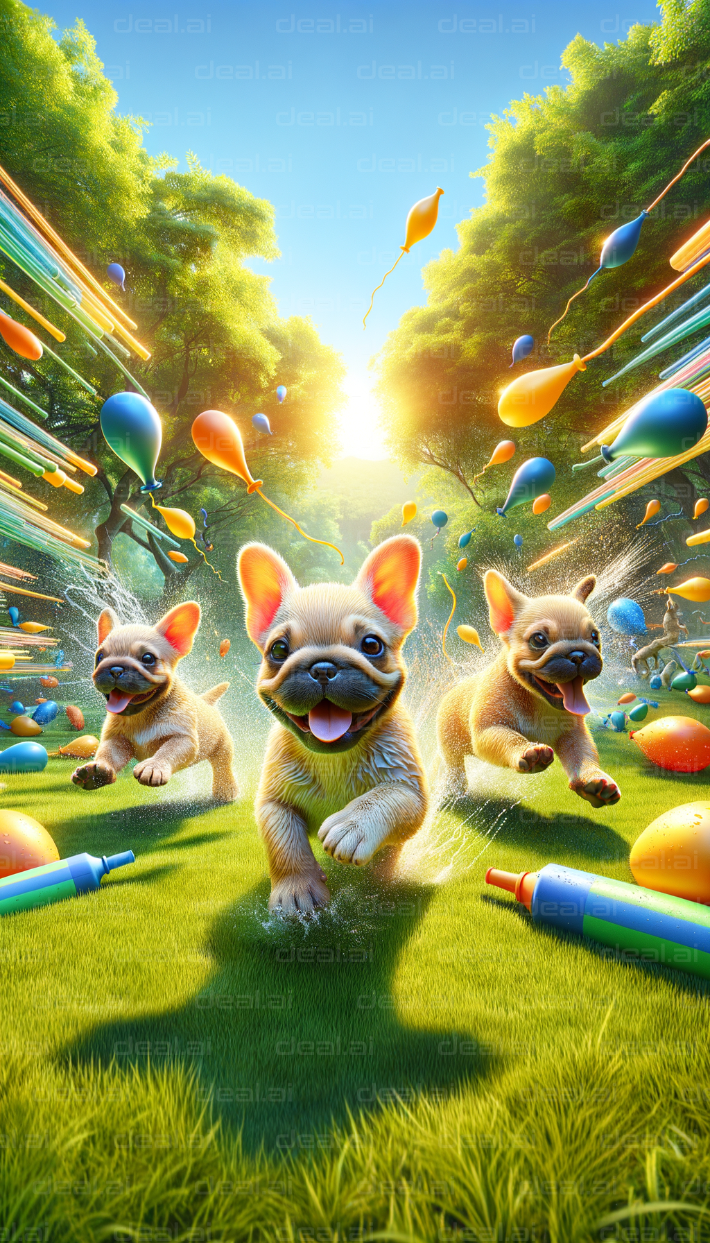 Puppies' Water Balloon Chase