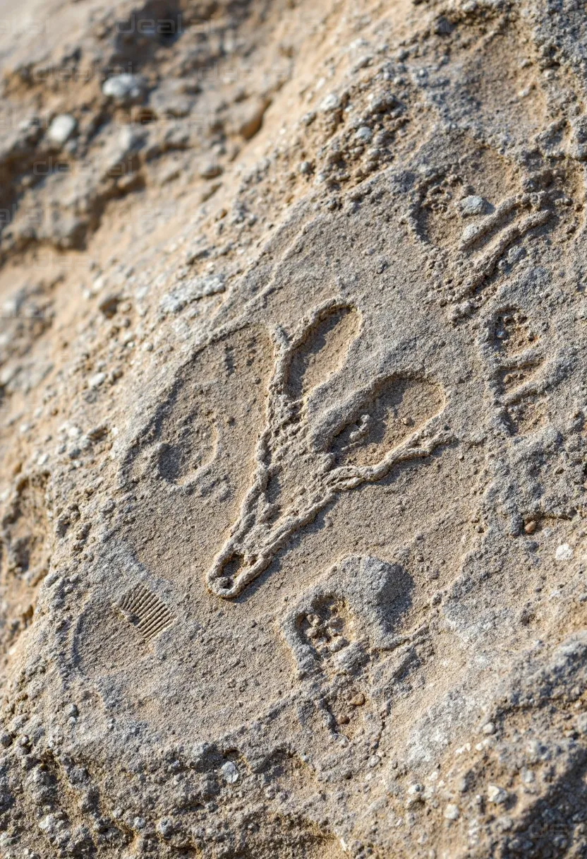 Ancient Dinosaur Footprint Fossil