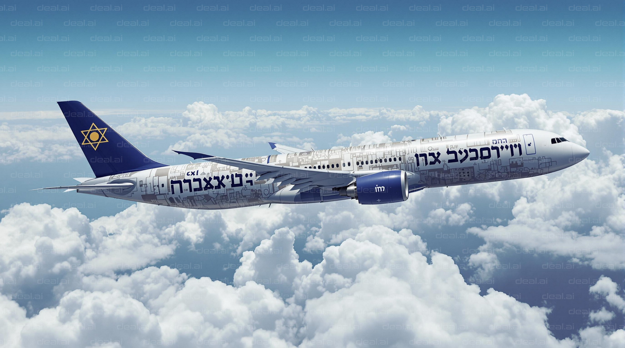 Blue and White Aircraft Soaring High