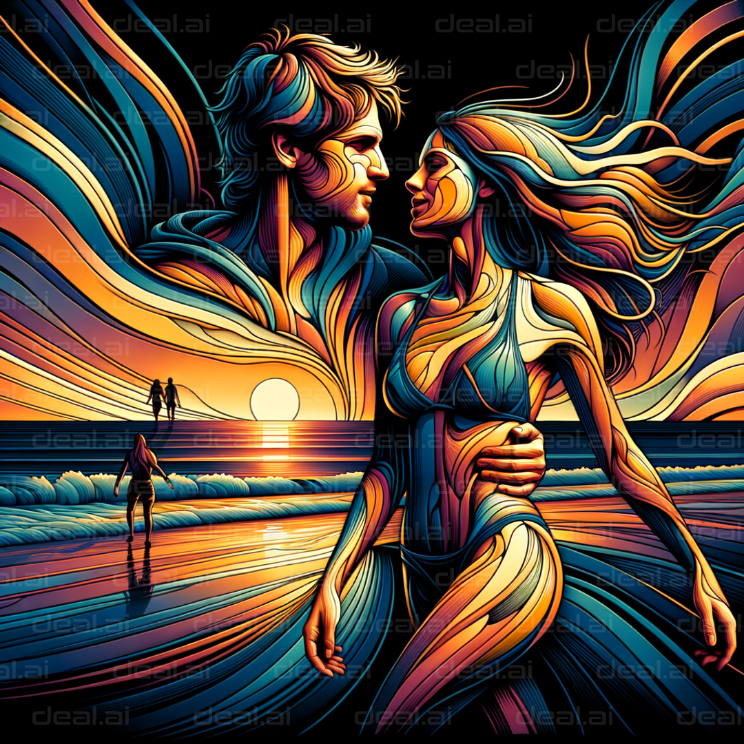 "Colorful Sunset Romance"