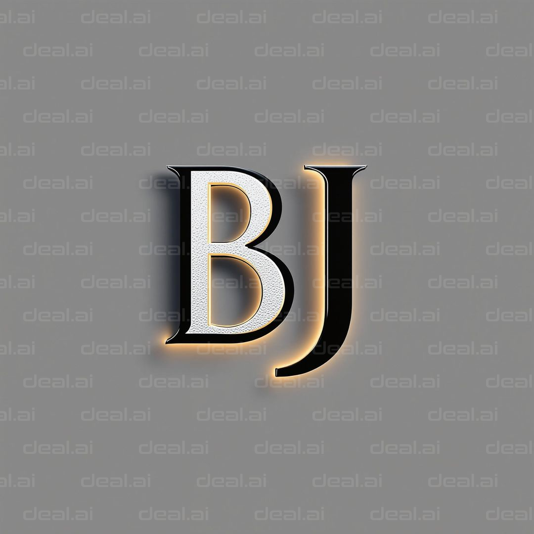 Elegant BJ Monogram Design