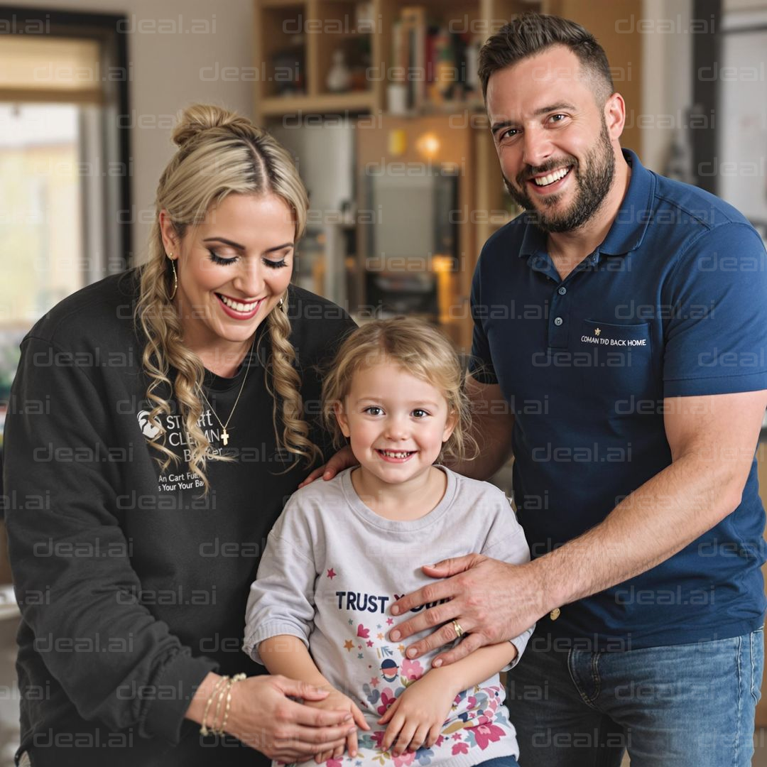 Smiling Family at Home