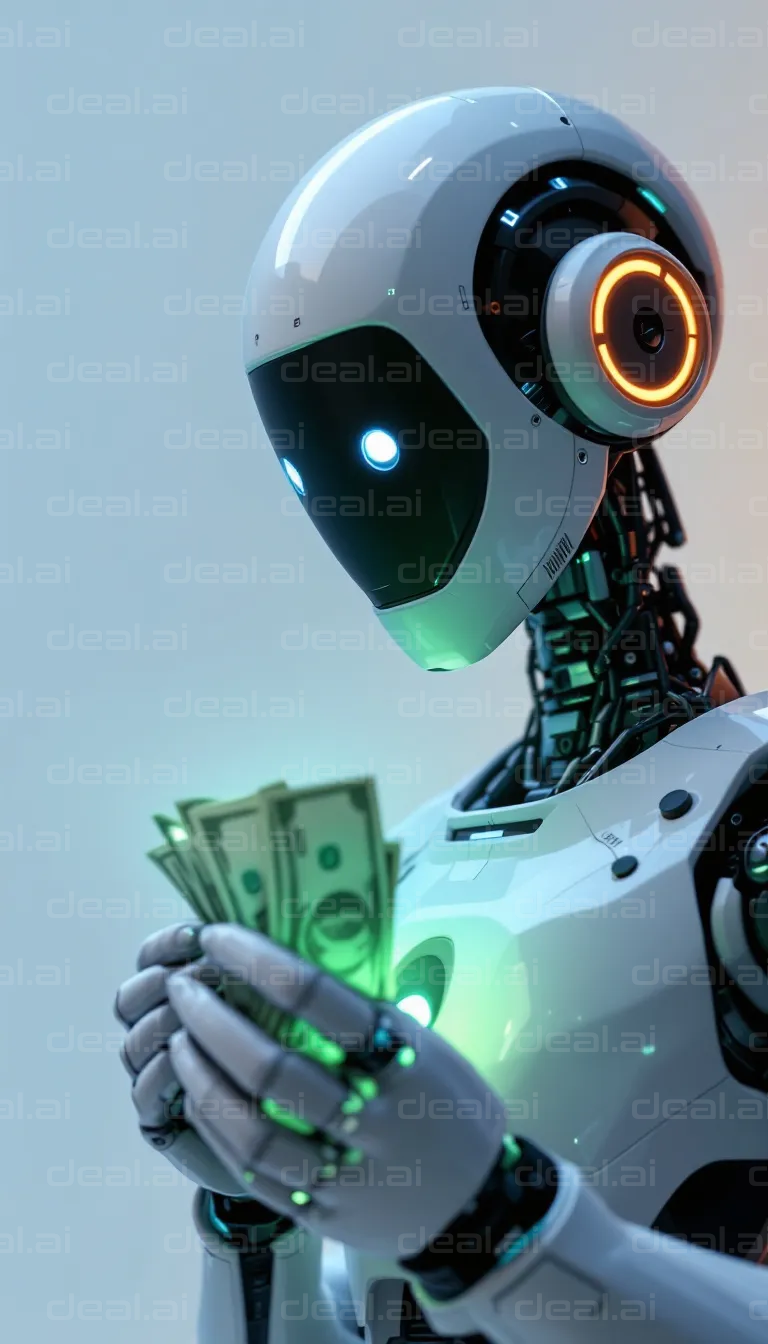 Robot Counting Money