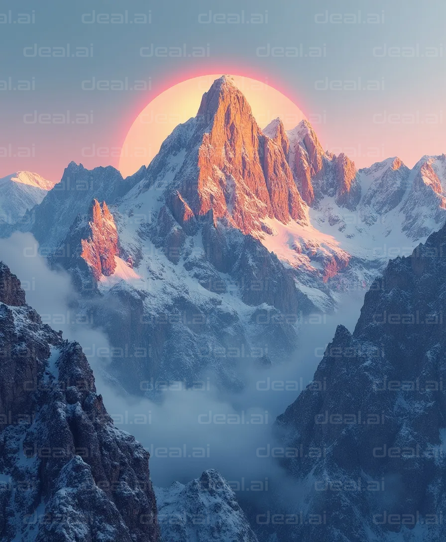 Majestic Sunrise Over Peaks