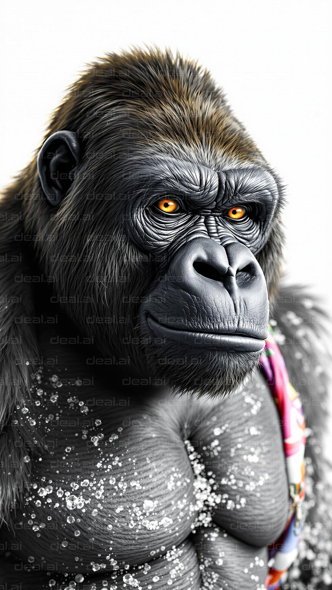 Regal Gorilla Close-Up Portrait