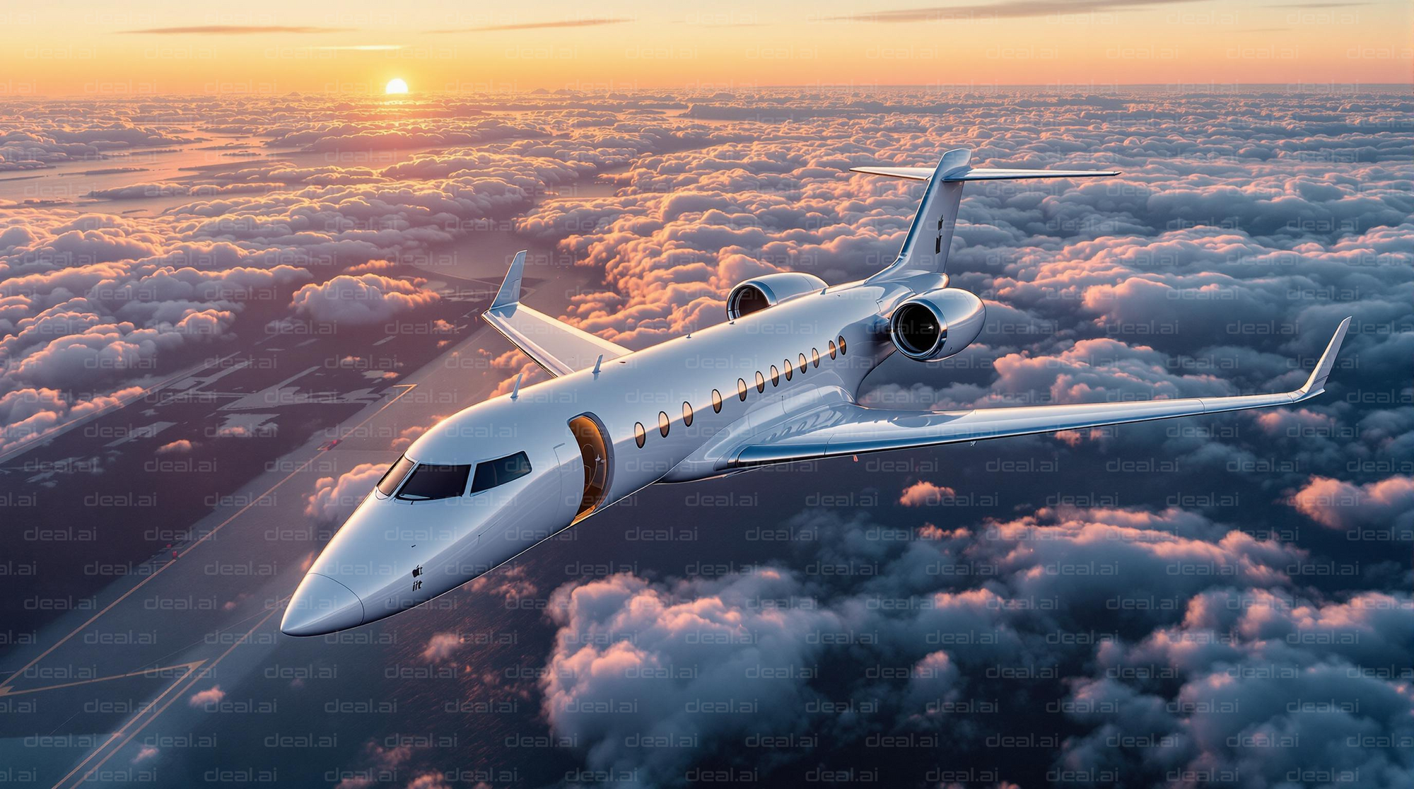 Jet Soaring at Sunrise