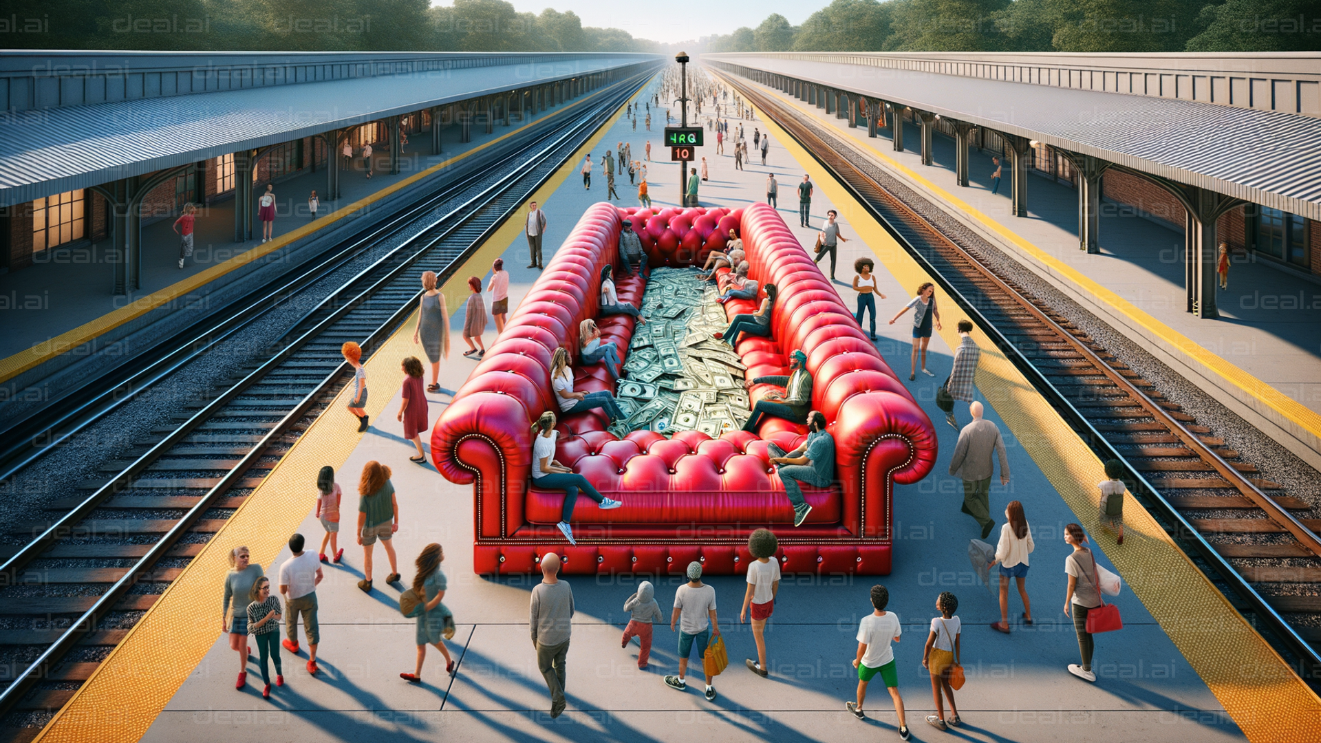 "Money Couch at the Train Station"