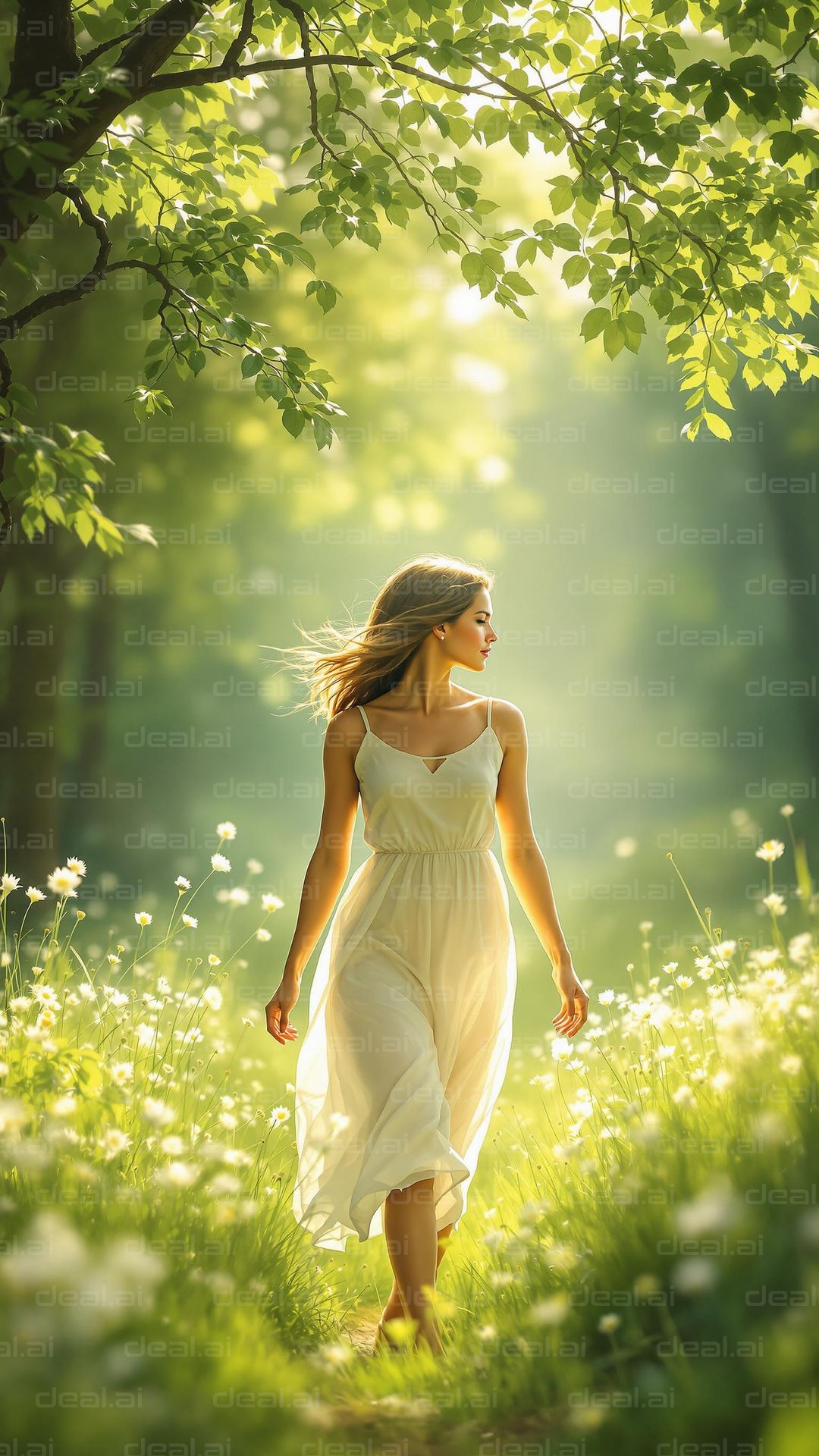 "Elegance in Sunlit Meadow"
