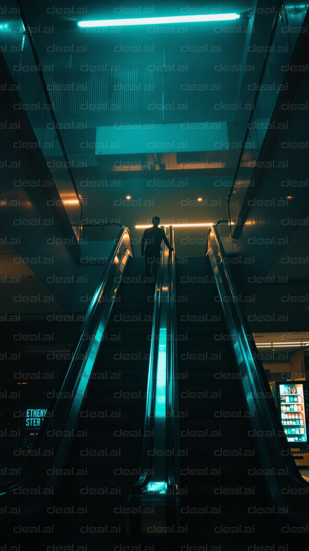 "Ascending in Neon Light"