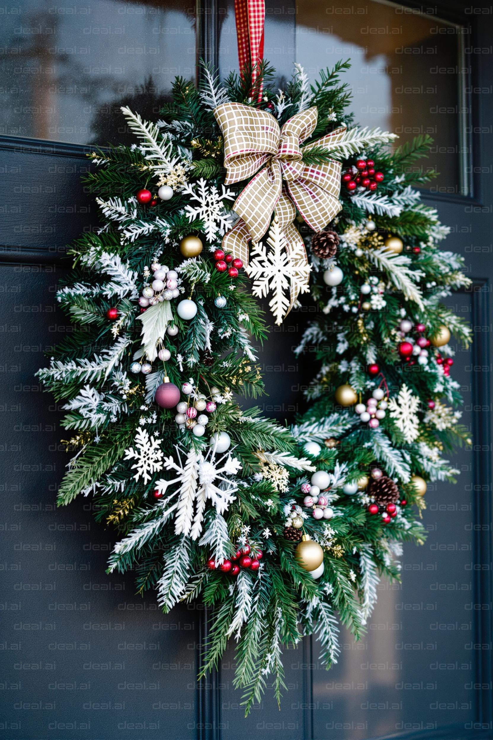 Festive Christmas Door Wreath