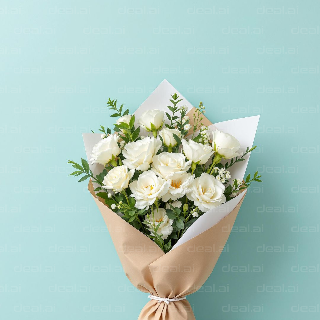 Elegant White Roses Bouquet