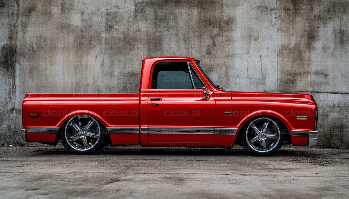 Sleek Red Classic Truck