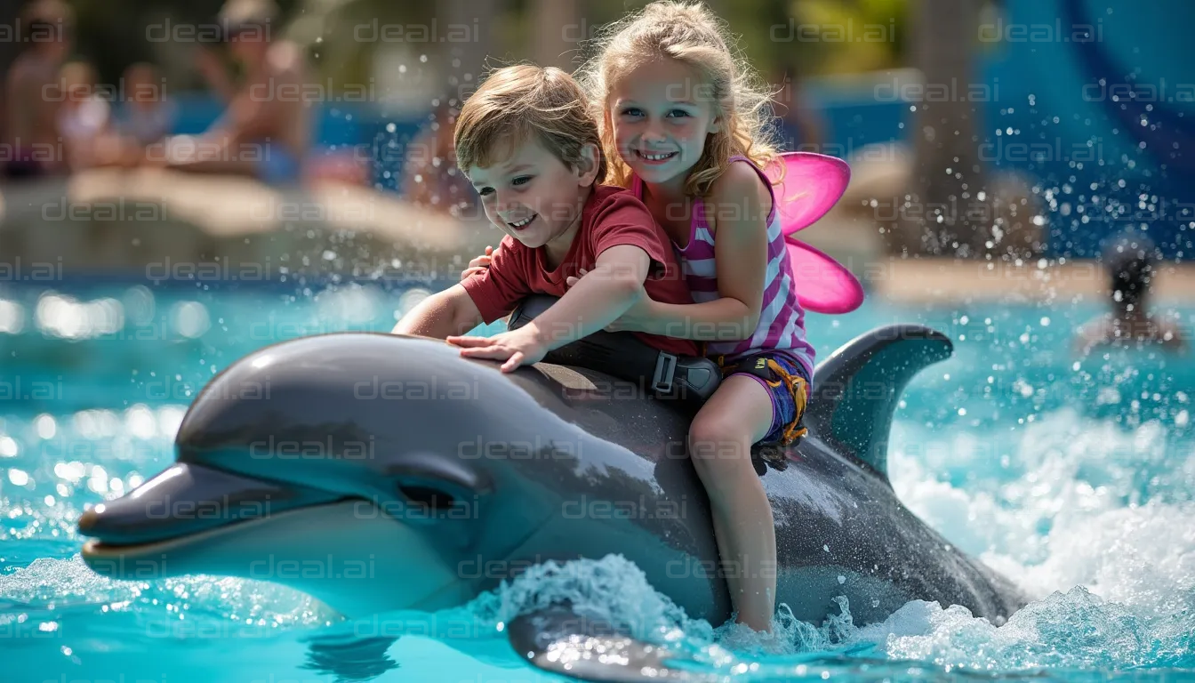 Kids Enjoying Dolphin Ride