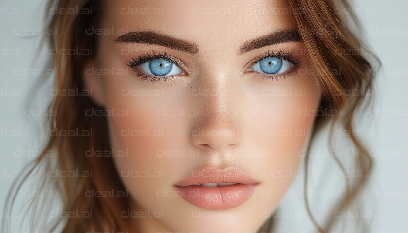 Striking Blue Eyes and Soft Glowing Skin