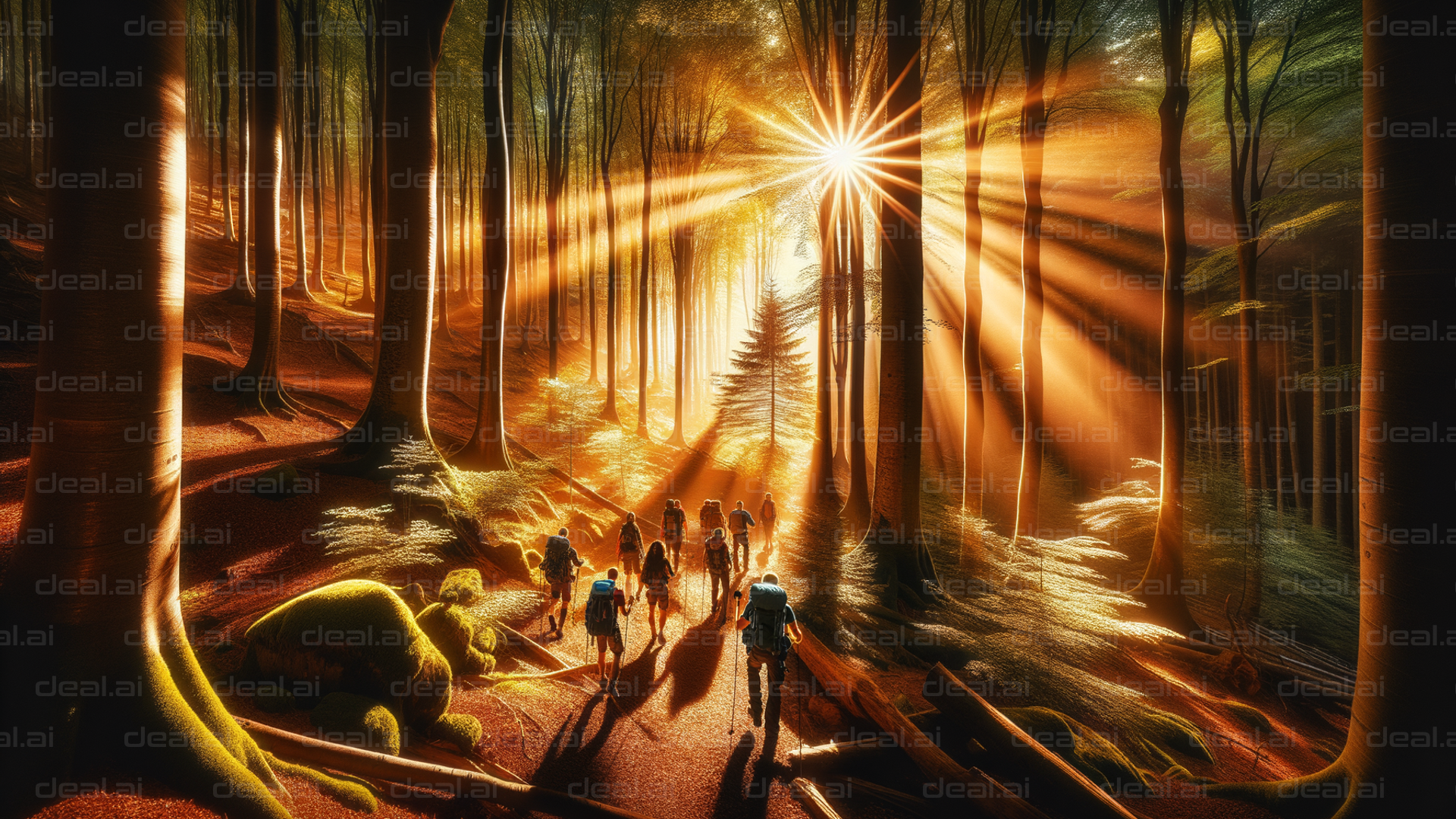"Enchanted Forest Hike at Sunrise"