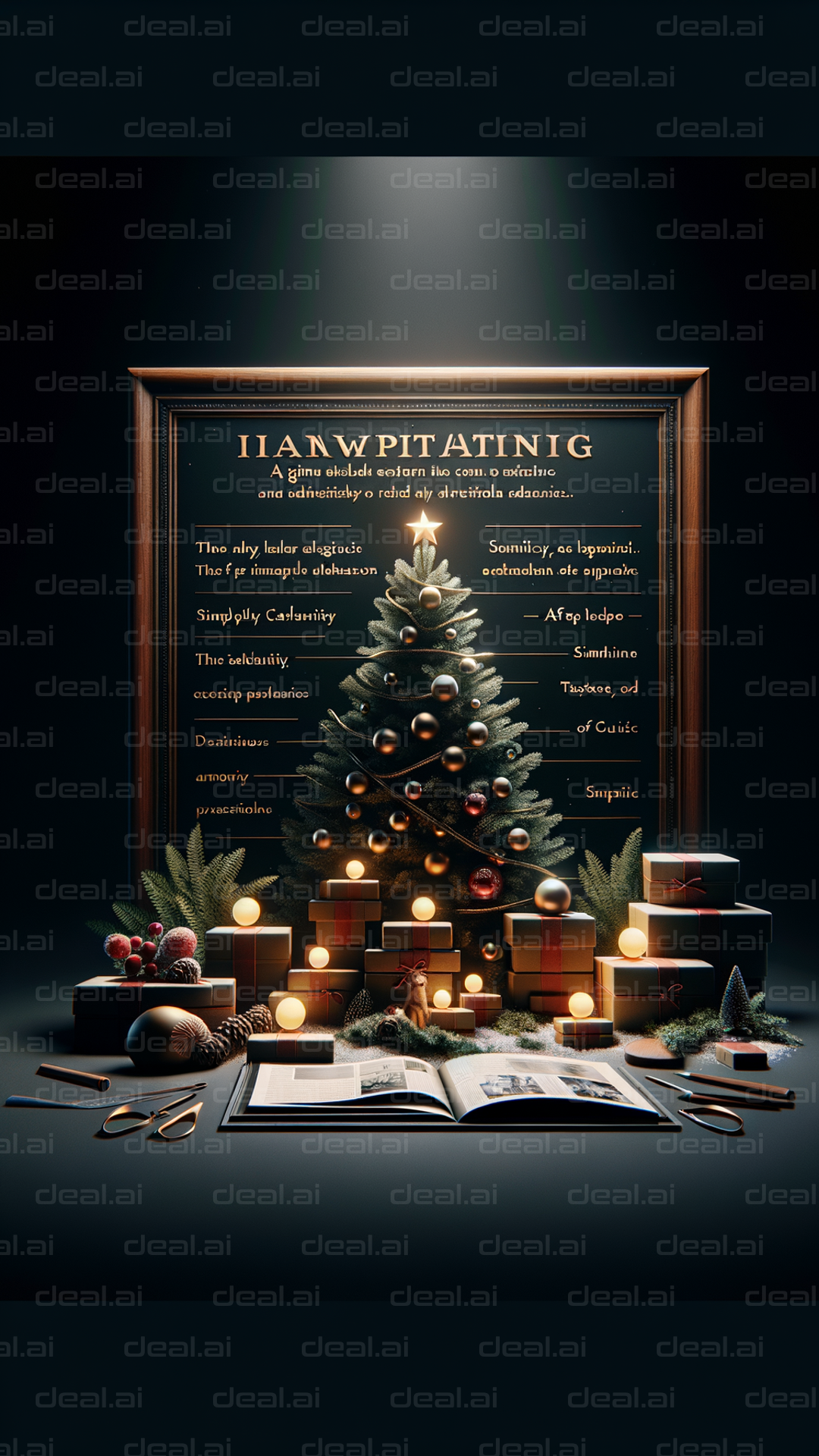 "Christmas Gift Wrapping Station Setup"