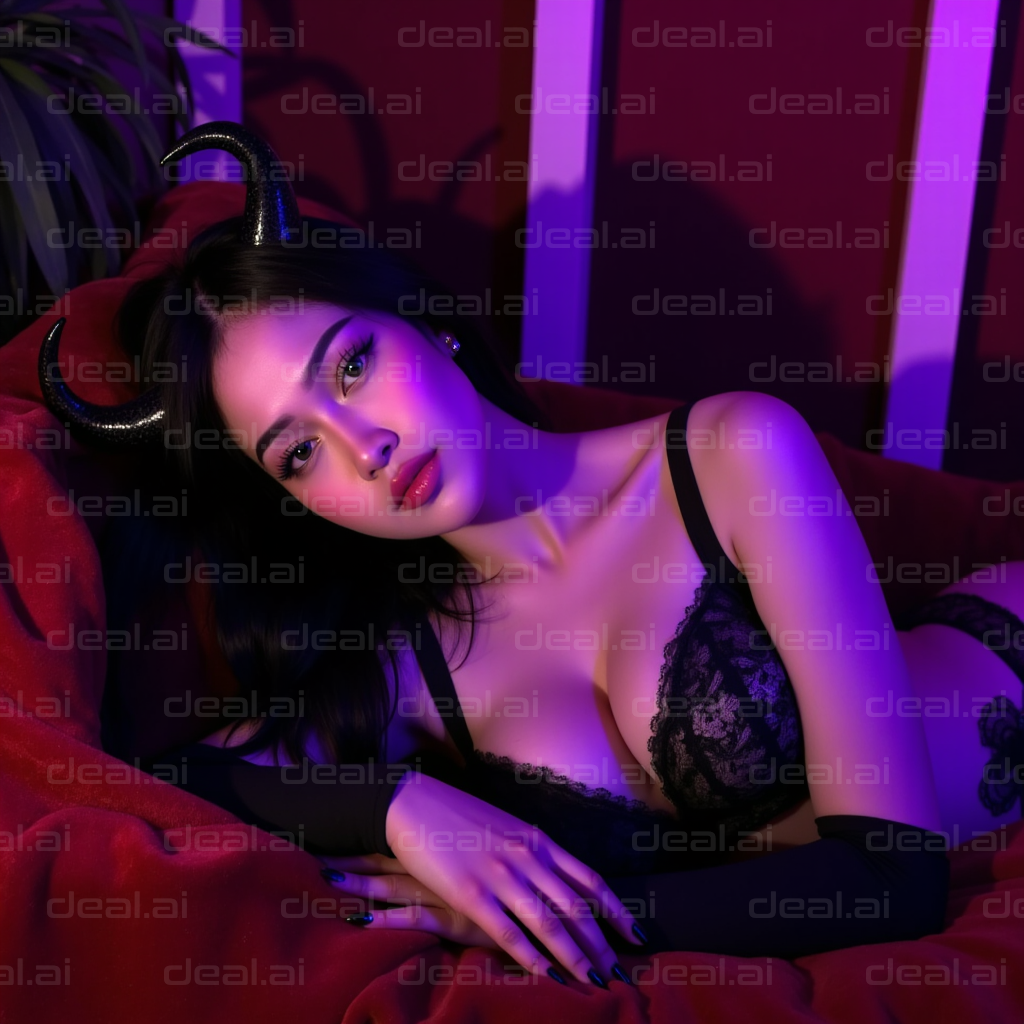 "Mystical Elegance in Violet Light"